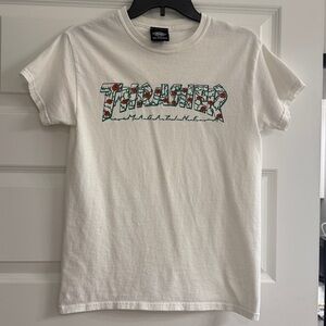 Thrasher White Tee with Graphic Logo